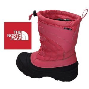Girls North Face Alpenglow Waterproof Snow Boots with Thermofelt Liners Size US5